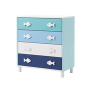 Aquish Kids Chest of Drawers with Fish-Shaped Handles