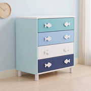 Aquish Kids Chest of Drawers with Fish-Shaped Handles