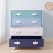 Aquish Kids Chest of Drawers with Fish-Shaped Handles