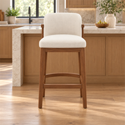 Arrosity Upholstered Wooden Bar Stool