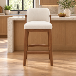 Arrosity Upholstered Wooden Bar Stool