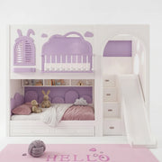 Asheilo Kids Bunk Bed with Slide & Storage