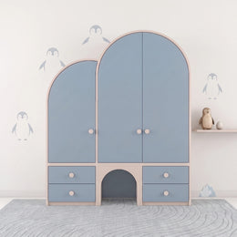 Ashlia Kids Wardrobe with Arched Door