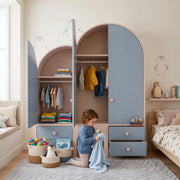 Ashlia Kids Wardrobe with Arched Door