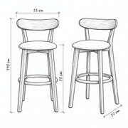Ashwoony Wooden Bar Stool