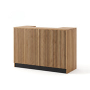 Avniara Fluted Walnut Salon Reception Desk