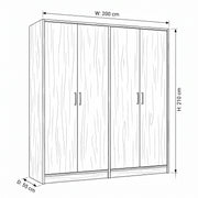 Balmovy 4 Door Wooden Wardrobe