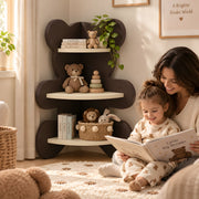 Baloo Black Bear-Shaped Kids Bookcase