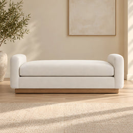 Bellinora Cream Upholstered Bench