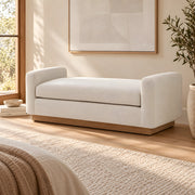 Bellinora Cream Upholstered Bench