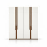 Bestylora 4 Door Wooden Wardrobe on a white background, featuring light full-height doors and a plain rectangular frame.