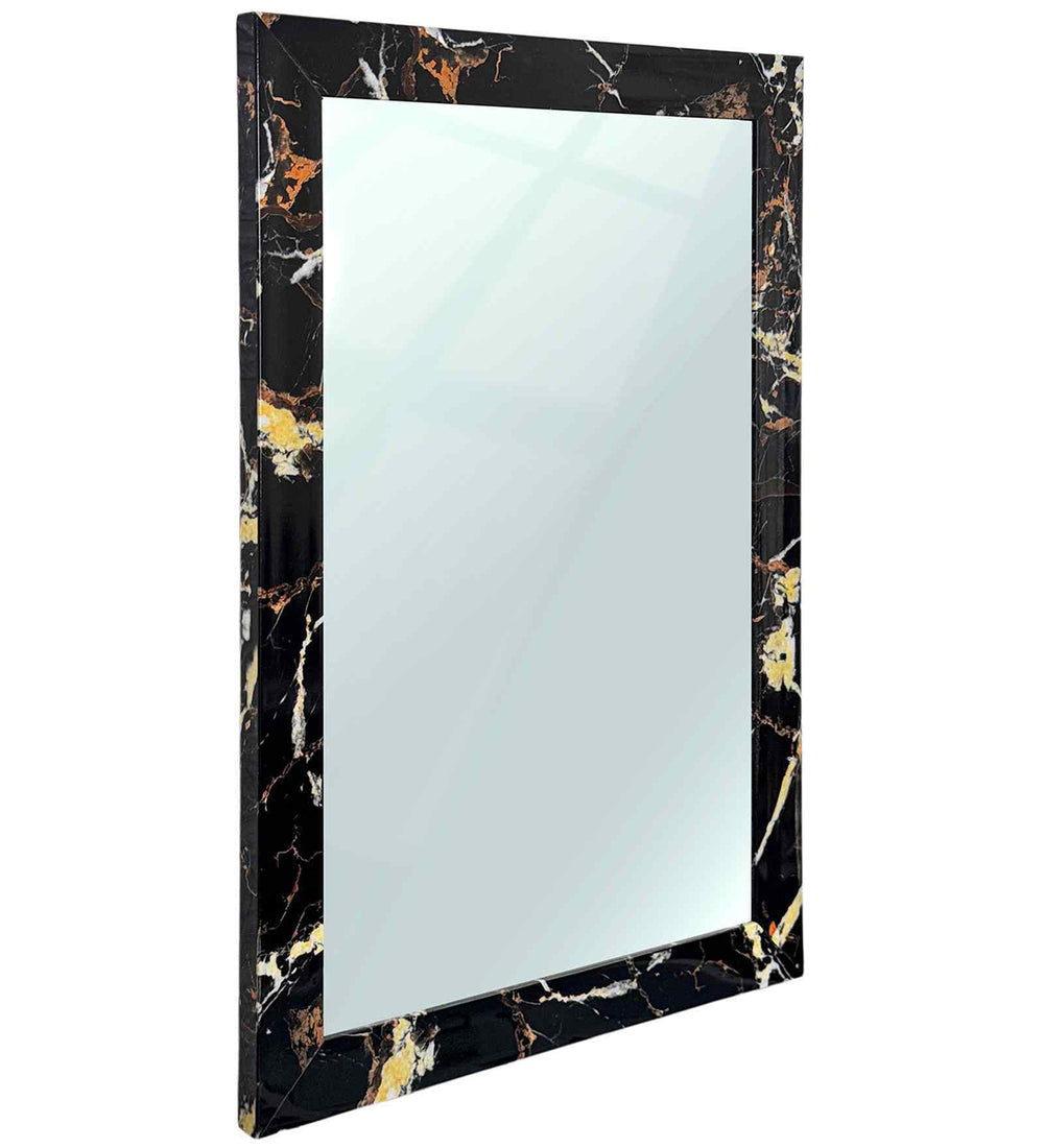 Black Glass Bathroom Wall Mirror