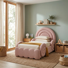 Boaty Blush Pink Kids Single Bed