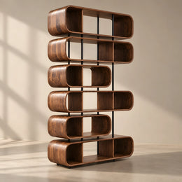 Boxilona Wooden Bookshelf & Open Display Storage