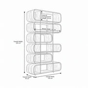 Boxilona Wooden Bookshelf & Open Display Storage