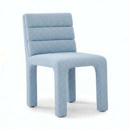 Broady Powder Blue Fabric Manicure Chair