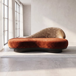 Brovelo Terracotta Brown 3-Seater Sofa