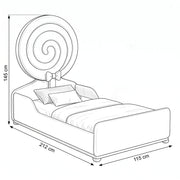 Bubblie Candy Sage Green Kids Toddler Bed