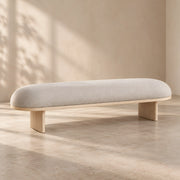 Calmovy Beige Upholstered Bench