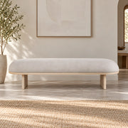 Calmovy Beige Upholstered Bench
