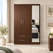 Canbolini 3 Door Wooden Wardrobe with Mirror