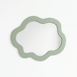 Alternate view of Capzie Cloud Kids Mirror, showing cloud-shaped frame, decorative mirror surface, smooth rounded design.