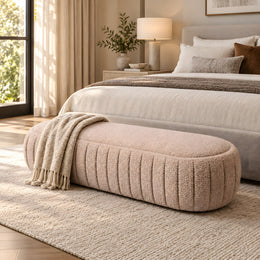 Carzola Pink Upholstered Bench