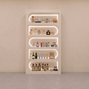 Cavisero Cream LED Salon Product Display Stand
