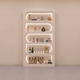 Cavisero Cream LED Salon Product Display Stand