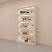 Cavisero Cream LED Salon Product Display Stand