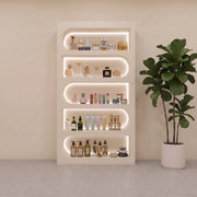 Cavisero Cream LED Salon Product Display Stand