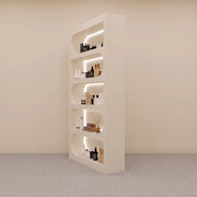 Cavisero Cream LED Salon Product Display Stand