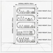 Cavisero Cream LED Salon Product Display Stand