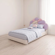 Celestia Purple Kids Toddler Bed with Cloud Headboard