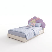 Celestia Purple Kids Toddler Bed with Cloud Headboard