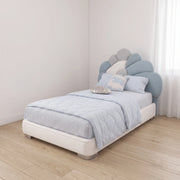Celestia Blue Kids Toddler Bed with Cloud Headboard