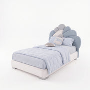 Celestia Blue Kids Toddler Bed with Cloud Headboard