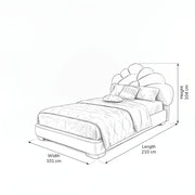 Celestia Purple Kids Toddler Bed with Cloud Headboard
