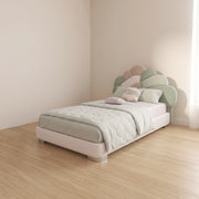 Celestia Green Kids Toddler Bed with Cloud Headboard