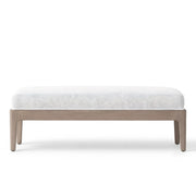 Chelsaria Cream Upholstered Wooden Bench
