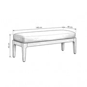 Chelsaria Cream Upholstered Wooden Bench