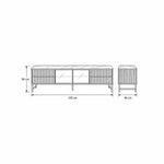 Chestiko White Marble Top TV Unit dimension guide with straight cabinet edges and labels of 150 cm wide and 50 cm high.