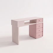 Alternate view of Clainova Premium Manicure Table, showing spacious work surface in a clean, contemporary salon setting.