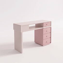 Alternate view of Clainova Premium Manicure Table, showing spacious work surface in a clean, contemporary salon setting.