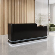 Clashovy Black Modern Salon Reception Desk