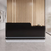 Clashovy Black Modern Salon Reception Desk