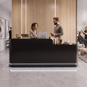 Clashovy Black Modern Salon Reception Desk