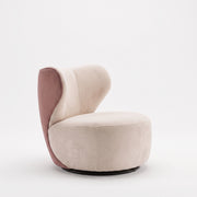 Clemsy Beige & Pink Modern Manicure Chair