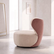Clemsy Beige & Pink Modern Manicure Chair