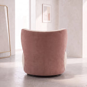 Clemsy Beige & Pink Modern Manicure Chair